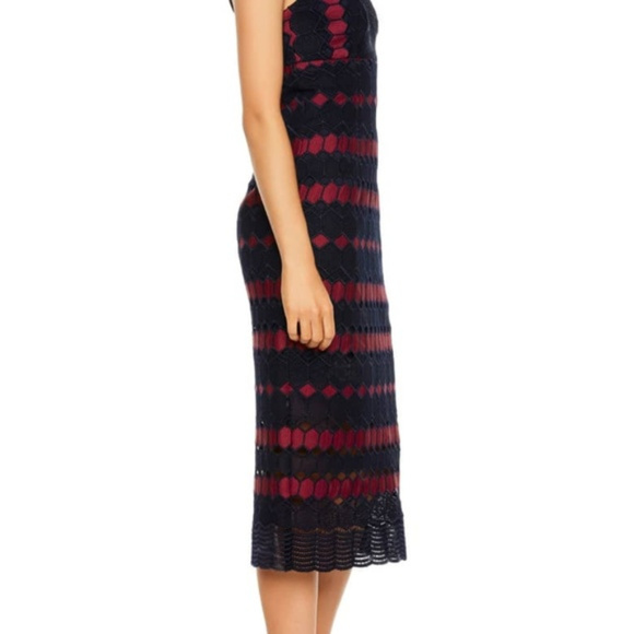 NWT Nordstrom Bardot Diamond lace dress midi - Picture 2 of 8